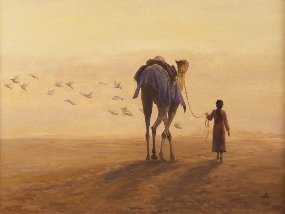 Девочка ведущая верблюда